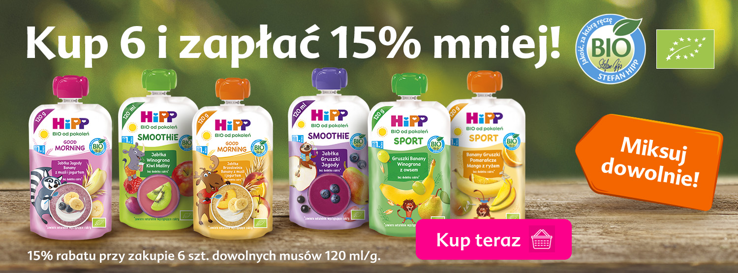 Hipp tubki 120 g - kup 6 i zapłać 15% mniej
