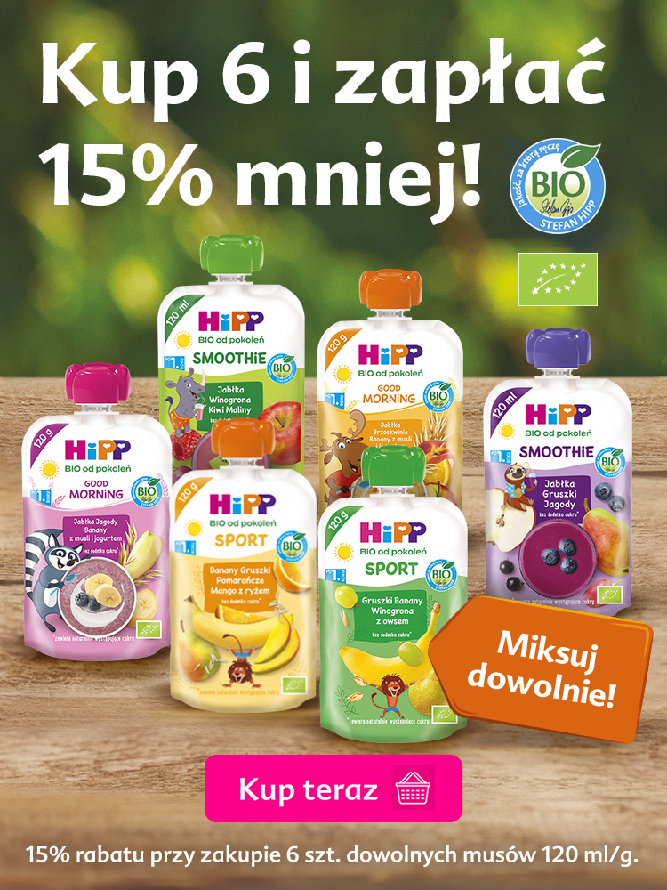 Hipp tubki 120 g - kup 6 i zapłać 15% mniej