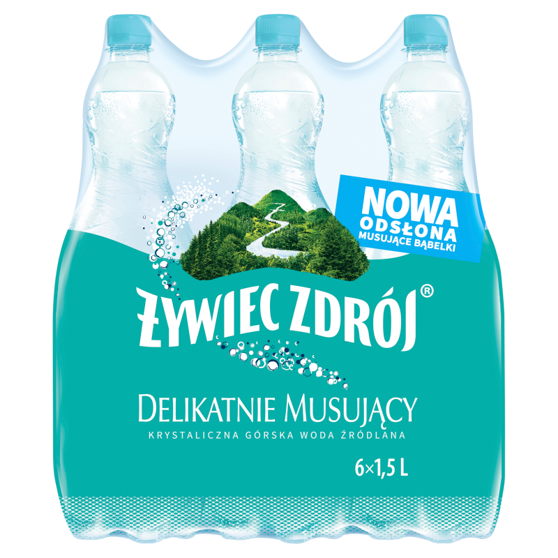 Żywiec Zdrój Деликатно газированная родниковая вода