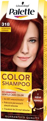 Schwarzkopf Palette szampon koloryzujący intensywna czerwień nr 318