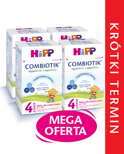 HiPP 4 JUNIOR COMBIOTIK Mleko dla małych dzieci krótsza data ważności
