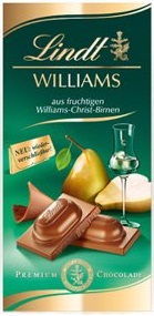 Lindt Mleczna czekolada z płynnym nadzieniem z Williams Brandy 100g