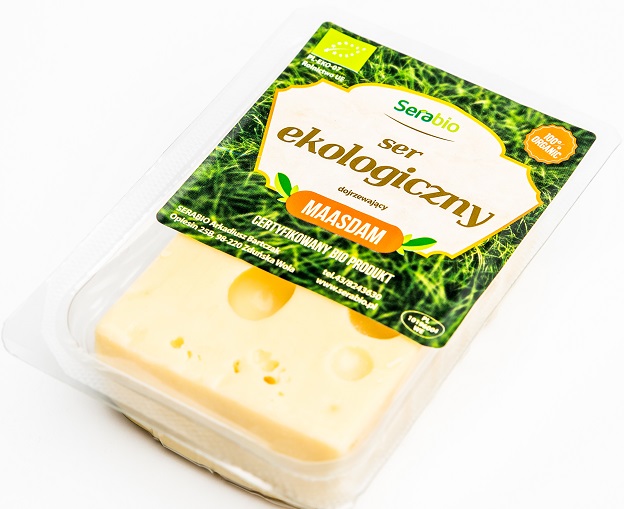 Serabio ser żółty ekologiczny Maasdam w kawałku