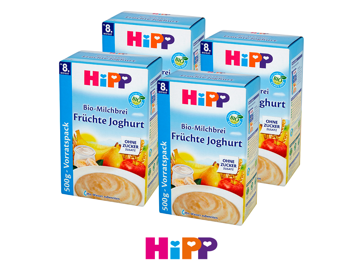 Hipp gachas de leche - Cereales de frutas - BIO yogur a partir de 8 meses