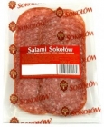 salami de cerdo en rodajas