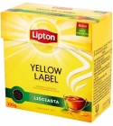 gelben Aufkleber schwarzer Tee Blatt