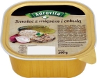 lard avec de la viande et les oignons