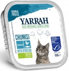 Yarrah comida para gatos trozos de pollo y pescado con espirulina BIO