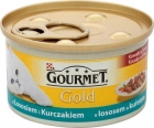 Gourmet Gold Chunks in gravy with salmon and chicken Complete food for adult cats