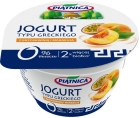 Greek yogurt type of peaches and passion fruit