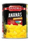 Piña en cuadritos en almíbar ligero