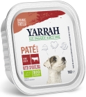 Paté Yarrah para perros con ternera y espirulina, sin cereales, BIO