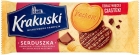 Krakuski Serduszka Biscuits with the addition of butter in milk chocolate