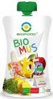 Bio Food Mousse de piña, plátano y manzana sin gluten BIO