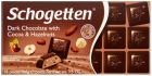 Chocolate Schogetten relleno de cacao, trozos de cacao en grano y avellanas