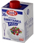 Postre Mlekovita Śmietanka Polska UHT 36% de grasa.