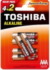 Baterías Toshiba Red Line AAA Alcalinas LR03 1.5V