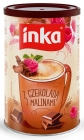 Inka with chocolate and raspberries instant cereal coffee with chocolate and raspberries