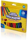 Crayones Astra triangulares de 12 colores