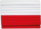 Крепированная бумага Happy Color 25x200см, микс белый / красный