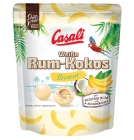 Grageas de coco y ron Casali con relleno líquido de ron con sabor a plátano