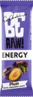 Be Raw! Energy Plum A plum-flavored bar drenched in dark chocolate