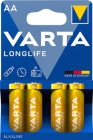 Щелочные батарейки Varta Longlife AA LR6 1,5 В