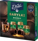 Barriles con sabor a whisky Wedel con alcohol en chocolate negro