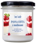 Your Candle Panna cotta soy candle with raspberries