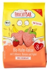 Fruchtbar Bio-Haferkekse mit Erdbeeren, Banane und Apfel