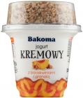 Bakoma-Cremejoghurt mit Pfirsichen und Müsli