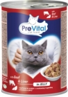 PreVital Alimento completo para gatos adultos con ternera e hígado en salsa