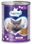 PreVital Complete food for adult cats with turkey and lamb in jelly