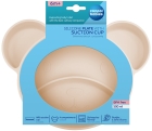 Canpol Babies Silicone three-part plate with a suction cup, BEAR