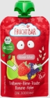 Fruchtbar Organic fruit puree with cereal grains strawberry, pear, grape, banana oats