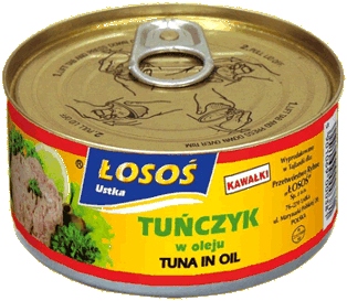 Łosoś Ustka tuńczyk w kawałkach w oleju