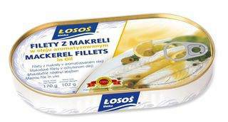 fillets of mackerel in oil flavored