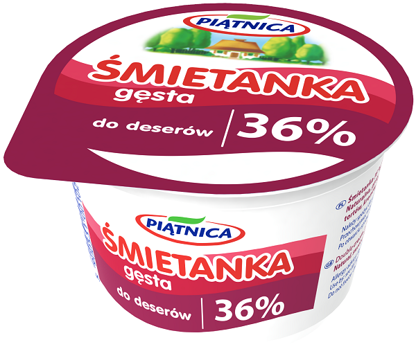 Piątnica Dickflüssige Sahne für Desserts, 36 % Fett 