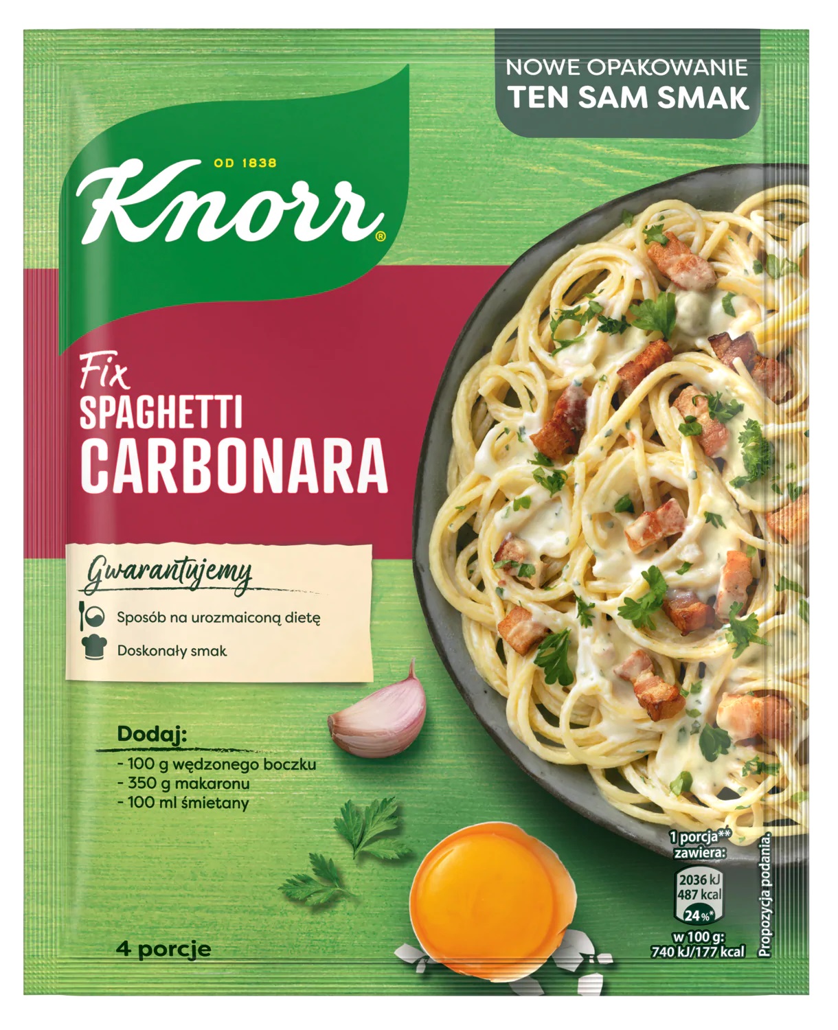 Fix Knorr Sos W Proszku Do Spaghetti Carbonara