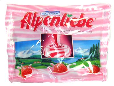 Alpenliebe cukierki śmietankowo-truskawkowe