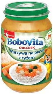 BoboVita warzywa na parze z ryżem