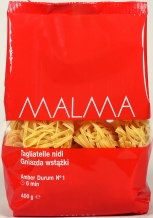 Malma makaron z pszenicy amber durum gniazda wstążki 400g