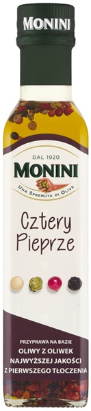 Monini Przyprawa na bazie oliwy z oliwek cztery pieprze gatunkami pieprzu