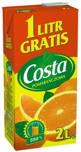 Costa napój 2 litry pomarańcza