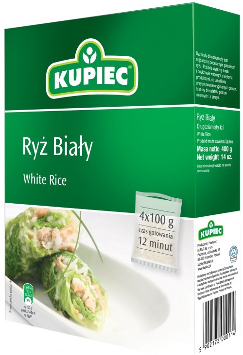 Kupiec Ryż biały 4x100 g