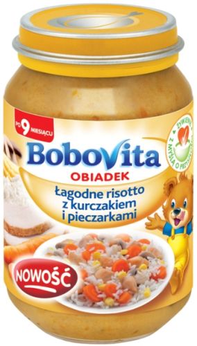 BoboVita obiadek łagodne risotto z kurczakiem i pieczarkami