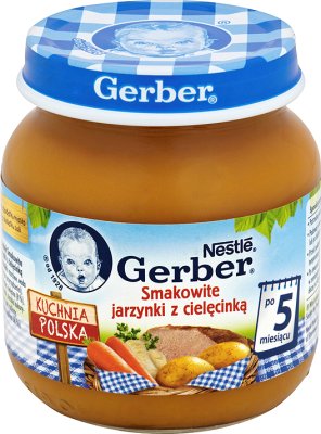 Gerber obiadek smakowite jarzynki z cielęciną