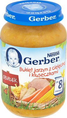 Gerber obiadek bukiet jarzyn z cielęcina i kluseczkami