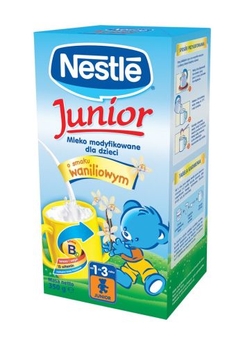 Nestle Junior mleko modyfikowane dla dzieci, o smaku waniliowym