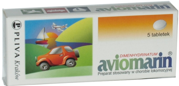un médicament utilisé pour le mal des transports 5tabletek